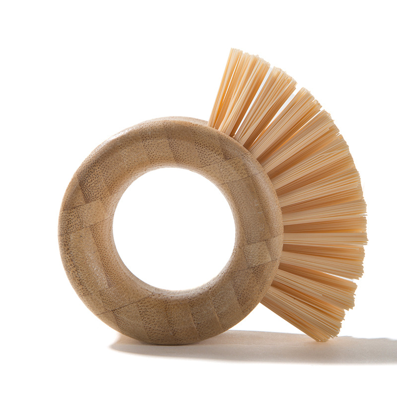 Dish Brush Bamboo - Bambus-Geschirrspülbürsten, Holzschrubber, Küchen-Geschirrspülschrubber mit natürlichen Sisalborsten