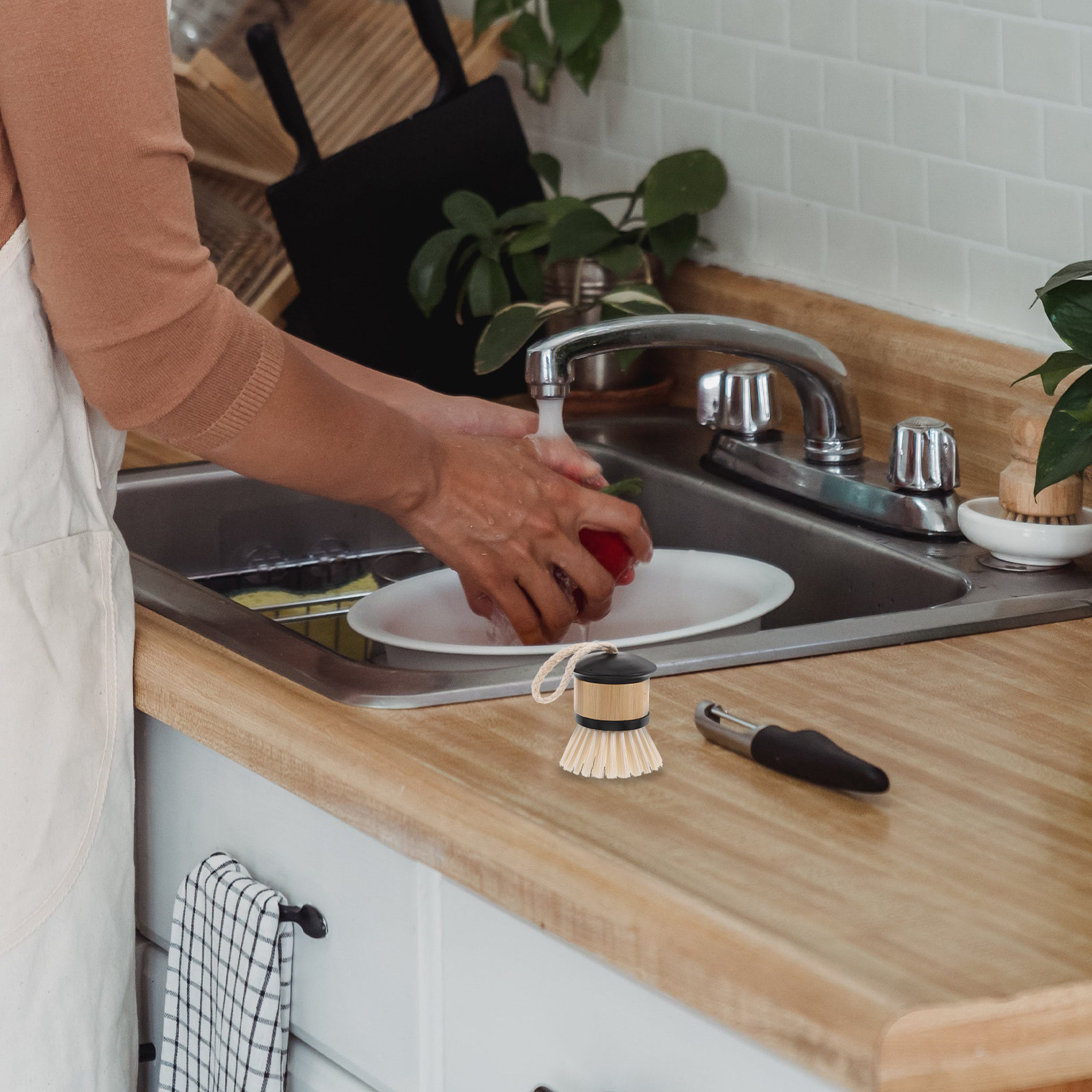 Öko-Bambus-Spülbürste mit robu – Dish Brush Bamboo Bewertung und Preis